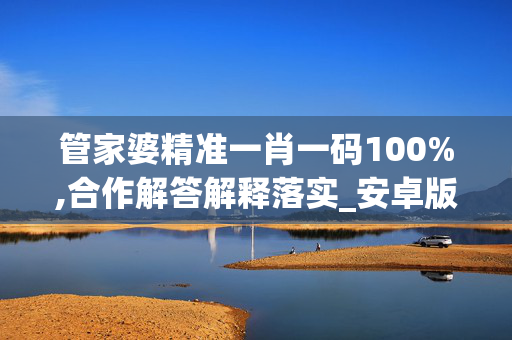 管家婆精准一肖一码100%,合作解答解释落实_安卓版584.3xd8