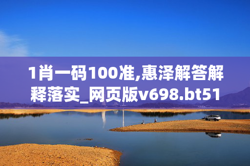 1肖一码100准,惠泽解答解释落实_网页版v698.bt51