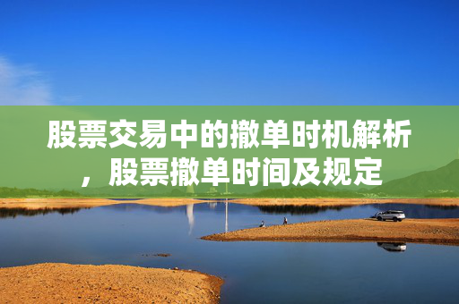 股票交易中的撤单时机解析，股票撤单时间及规定