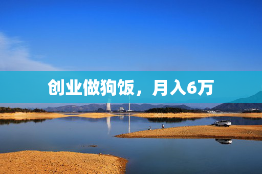 创业做狗饭，月入6万