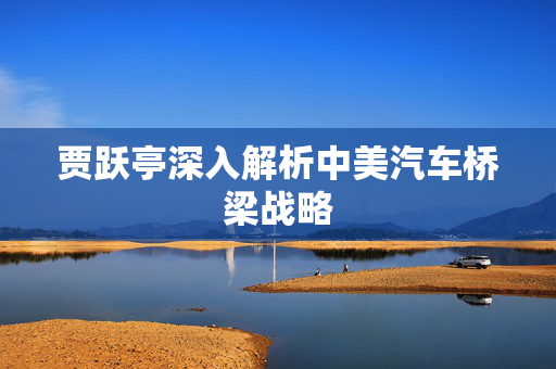 贾跃亭深入解析中美汽车桥梁战略