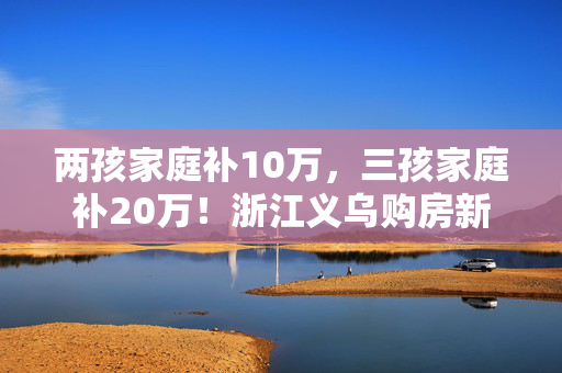 两孩家庭补10万，三孩家庭补20万！浙江义乌购房新政公布