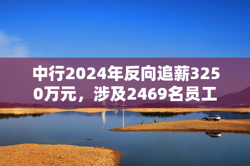 中行2024年反向追薪3250万元，涉及2469名员工