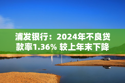 浦发银行：2024年不良贷款率1.36% 较上年末下降0.12个百分点