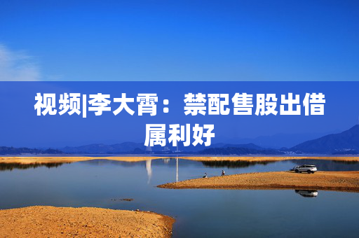 视频|李大霄：禁配售股出借属利好