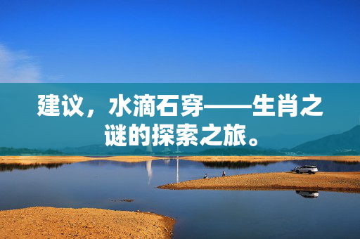 建议，水滴石穿——生肖之谜的探索之旅。