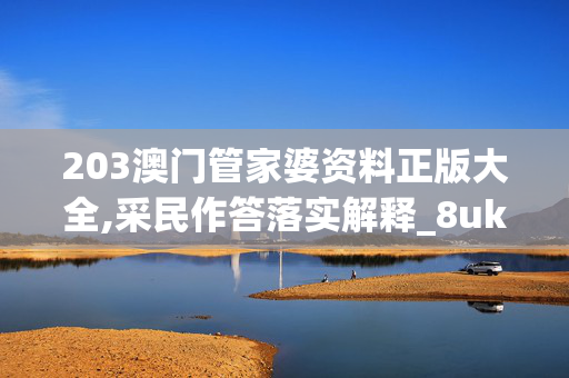 203澳门管家婆资料正版大全,采民作答落实解释_8uk.2.13