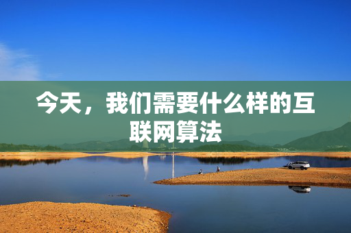 今天，我们需要什么样的互联网算法