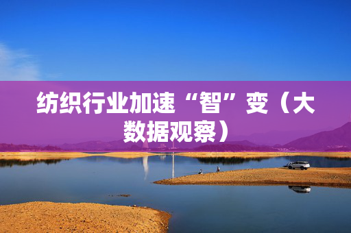 纺织行业加速“智”变（大数据观察）