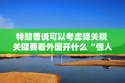 特朗普说可以考虑降关税 关键要看外国开什么“惊人”条件交换