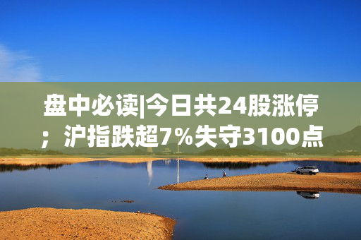 盘中必读|今日共24股涨停；沪指跌超7%失守3100点，农业股逆势上涨