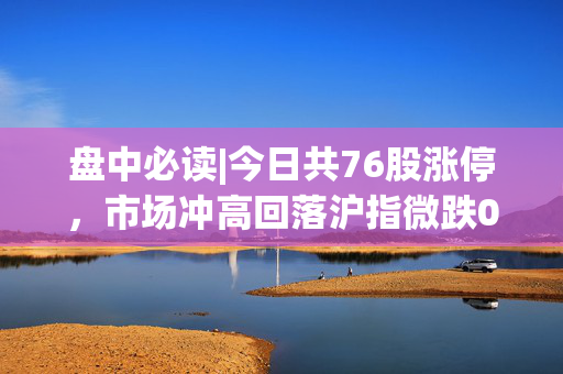 盘中必读|今日共76股涨停，市场冲高回落沪指微跌0.07%，电力股集体大涨