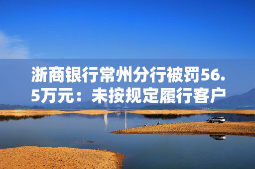 浙商银行常州分行被罚56.5万元：未按规定履行客户身份识别义务等