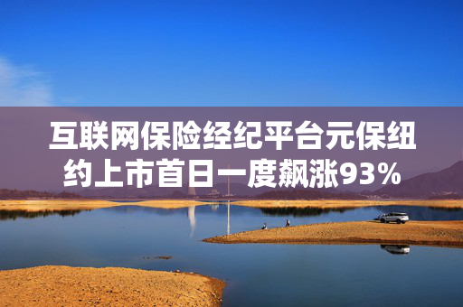 互联网保险经纪平台元保纽约上市首日一度飙涨93%