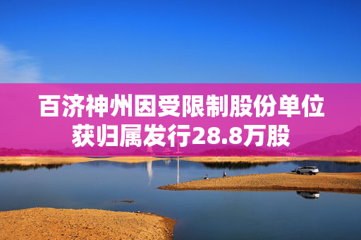 百济神州因受限制股份单位获归属发行28.8万股