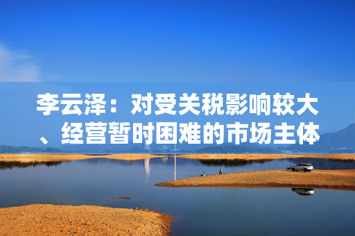 李云泽：对受关税影响较大、经营暂时困难的市场主体，一企一策提供精准服务