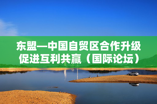 东盟—中国自贸区合作升级促进互利共赢（国际论坛）