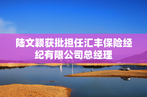 陆文颖获批担任汇丰保险经纪有限公司总经理