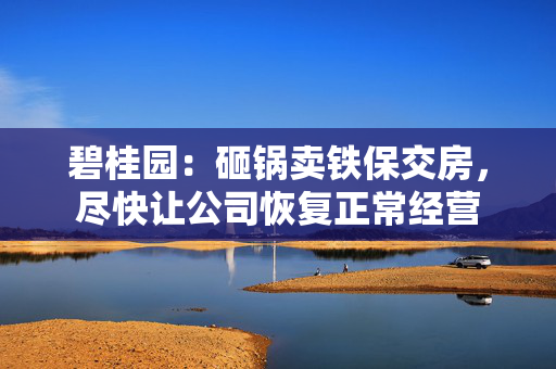 碧桂园：砸锅卖铁保交房，尽快让公司恢复正常经营
