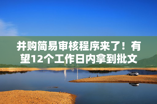 并购简易审核程序来了！有望12个工作日内拿到批文