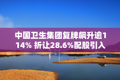 中国卫生集团复牌飙升逾114% 折让28.6%配股引入新投资者