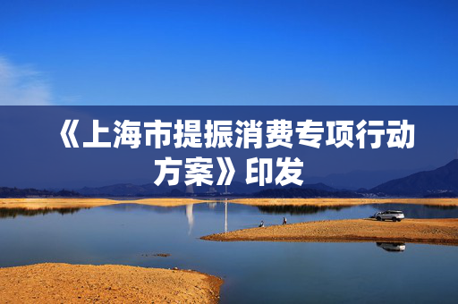 《上海市提振消费专项行动方案》印发