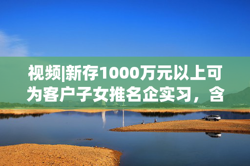 视频|新存1000万元以上可为客户子女推名企实习，含中金资本、中信建投、谷歌等？兴业银行工作人员回应