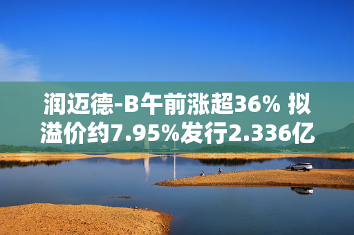 润迈德-B午前涨超36% 拟溢价约7.95%发行2.336亿股股份