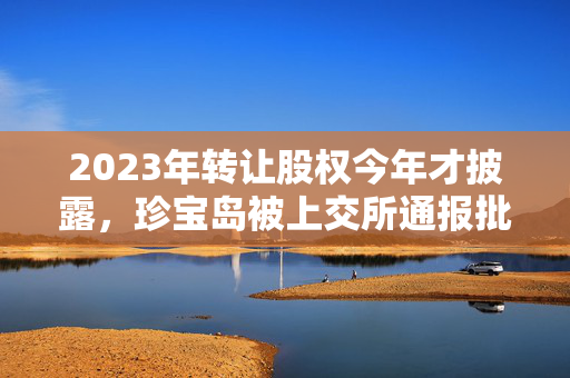 2023年转让股权今年才披露，珍宝岛被上交所通报批评  公司刚称“对信披违规责任人降薪罚款”
