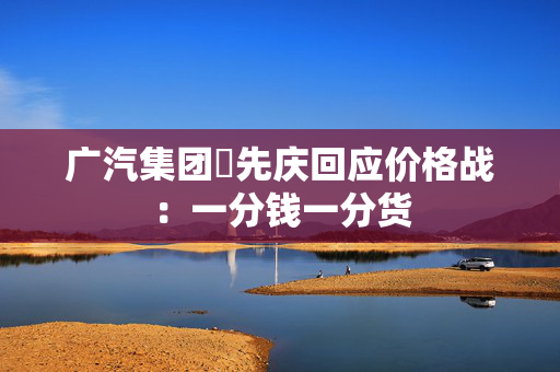 广汽集团閤先庆回应价格战：一分钱一分货