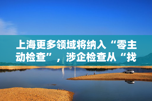 上海更多领域将纳入“零主动检查”，涉企检查从“找问题”转向“防风险”