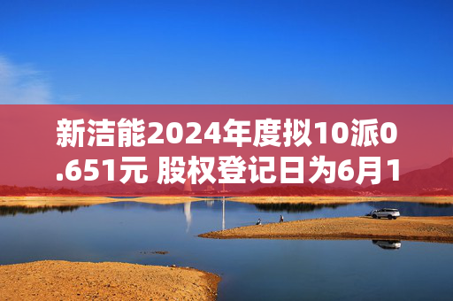 新洁能2024年度拟10派0.651元 股权登记日为6月12日