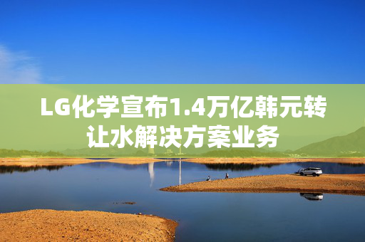 LG化学宣布1.4万亿韩元转让水解决方案业务