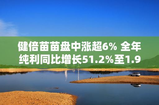 健倍苗苗盘中涨超6% 全年纯利同比增长51.2%至1.97亿港元