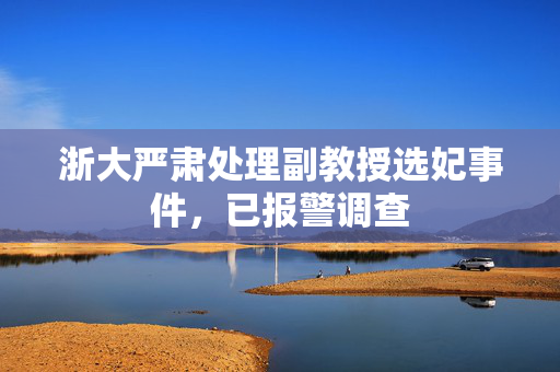 浙大严肃处理副教授选妃事件，已报警调查