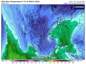 英国雪：新地图变成紫色，因为北极风暴将在几天内混乱回归